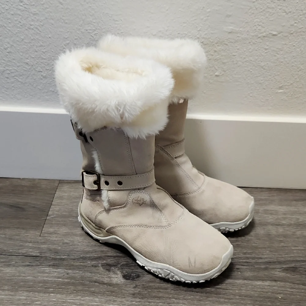 Salomon Lhasa Suede Contagrip Buckle Women's Cream Winter Boots
